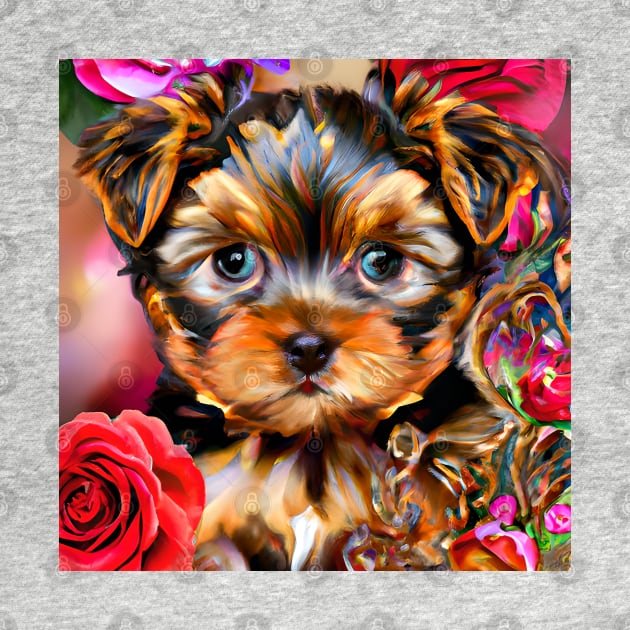 Cute Yorkie Puppy by AnnieDreams